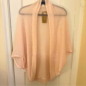 Pale shell pink sweater/shawl